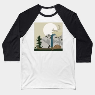 Vintage Wilderness Landscape Baseball T-Shirt